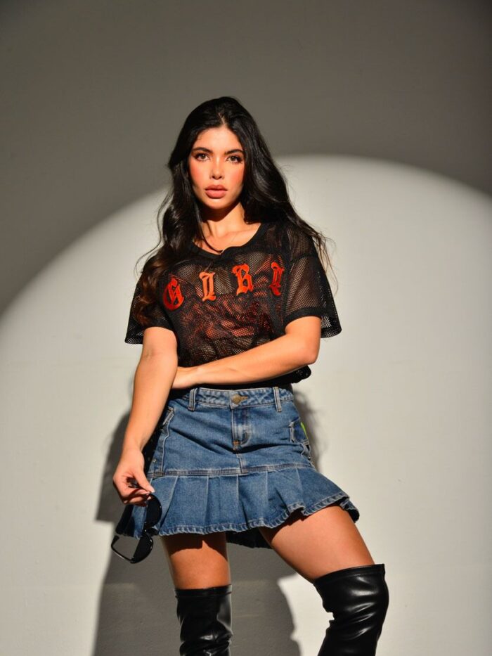 Falda Denim Volantes